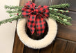 Christmas Alpaca Fiber Wrapped Round Wreath (10in)
